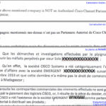 NEXTHOPE RANARISON TSILAVO la cour d’appel d’Antananarivo traduction de l’attestation CISCO